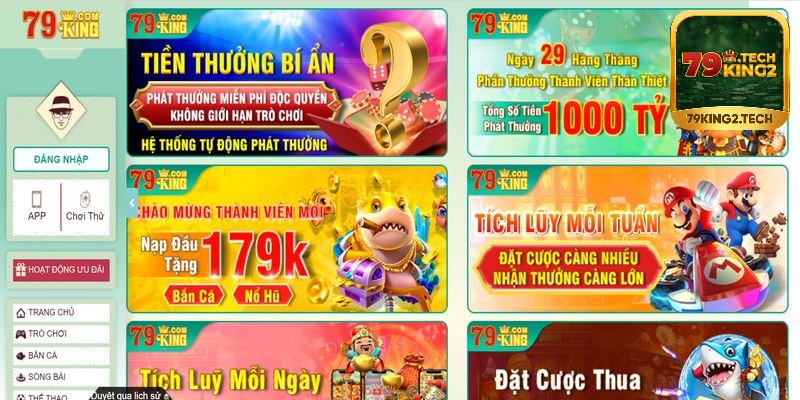 Hoạt động khuyến mãi 79king phong phú nhất