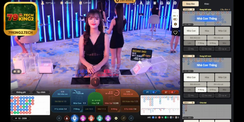 Live casino baccarat 79king hot nhất thị trường